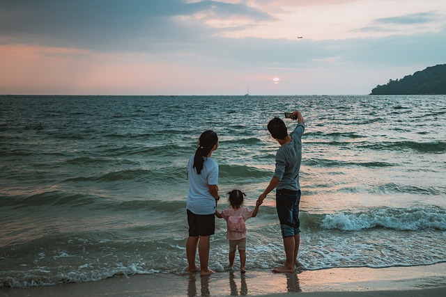 Selfie with kids and parents