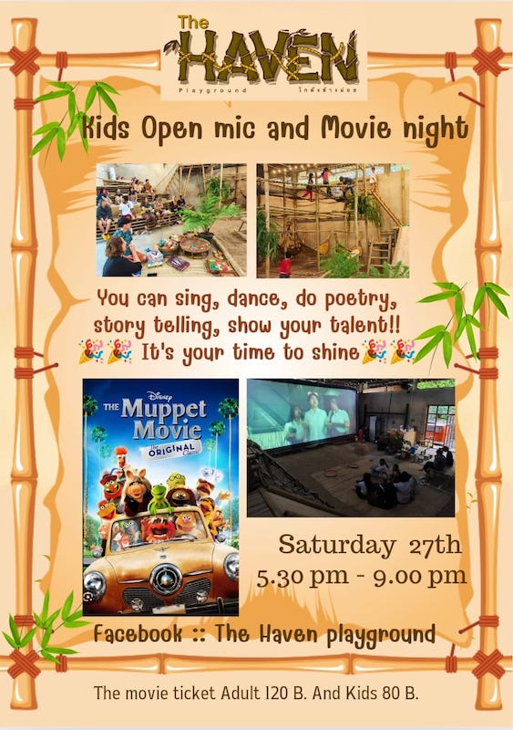 The Haven playground - Kids Open Mic and Movie Night