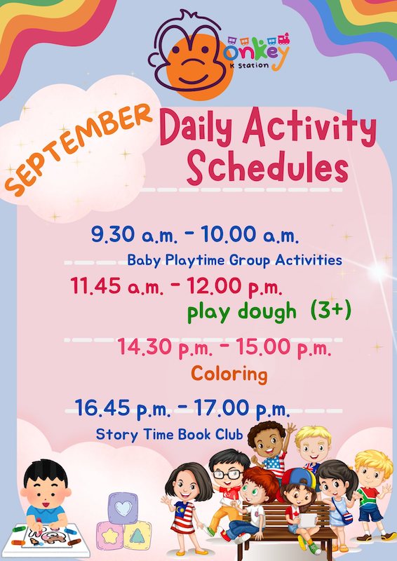 Monkey K Station - September Daily Activities Schedule