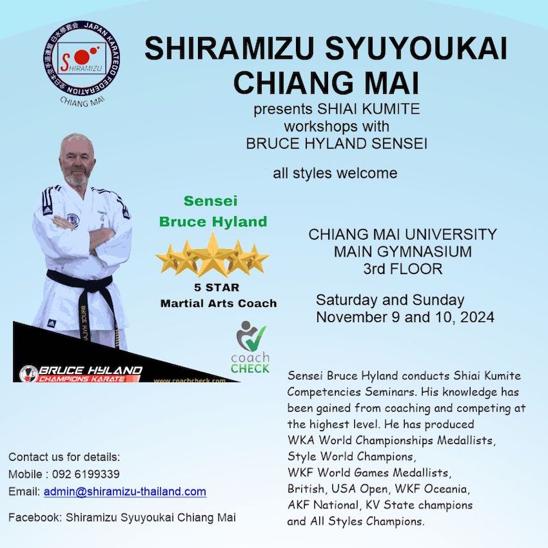 Shiramizu Syuyoukai Chiang Mai - Shiai Kumite Workshops