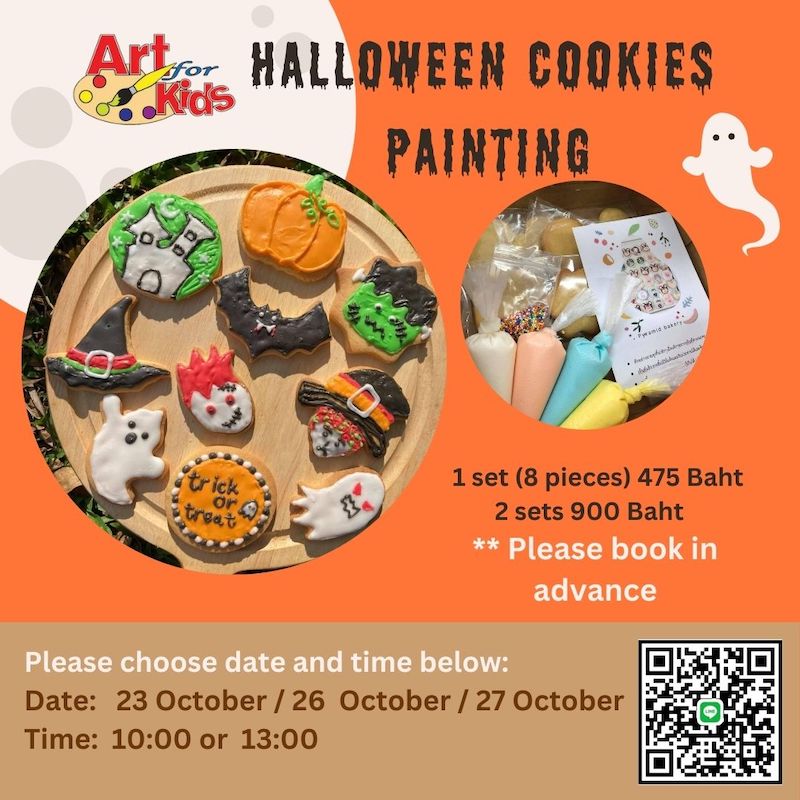 Art for Kids School - Halloween Cookies Painting