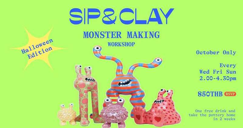 Mitt Studio Chiangmai – Sip & Clay Monster Making