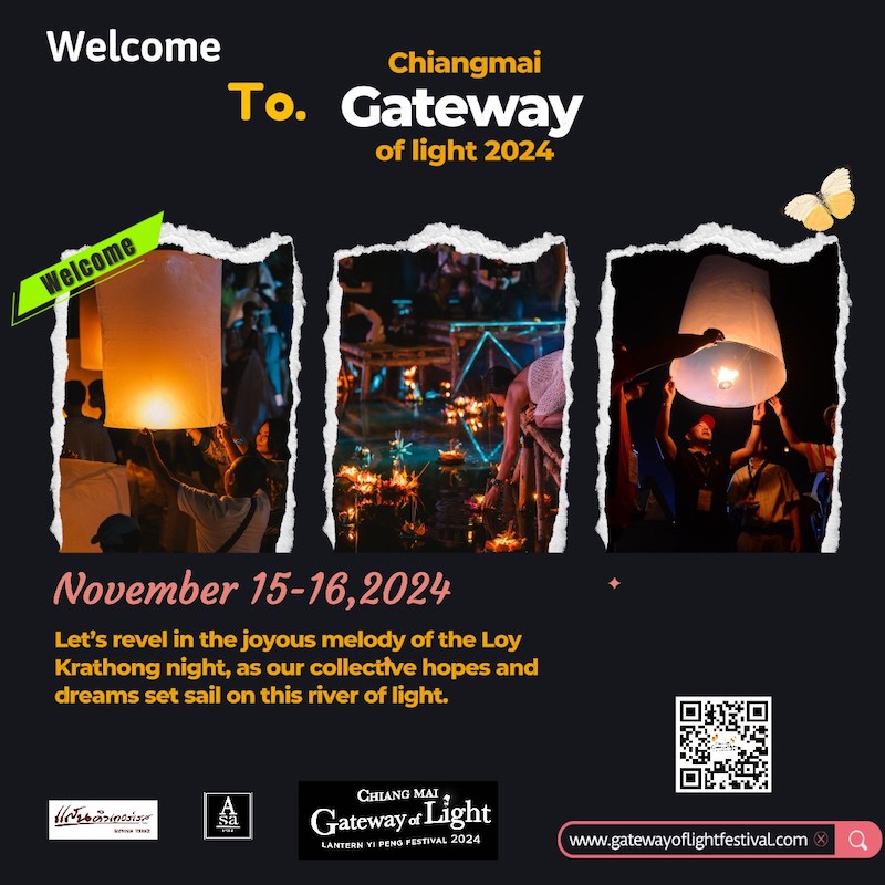 Chiang Mai Gateway of Light Lantern Yi Peng Festival 2024