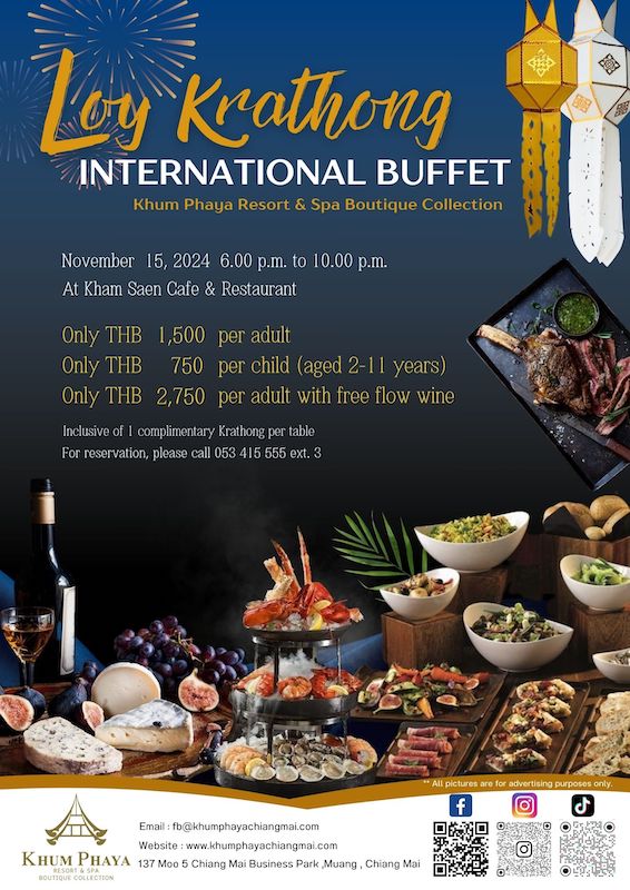 Khum Phaya Resort & Spa Boutique Collection - Loy Krathong International Buffet Dinner