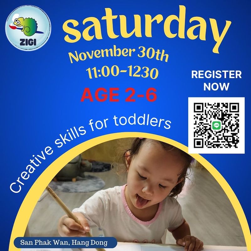 ZIGI Kids Club Chiang Mai - Saturday Class for 2 - 6 years.